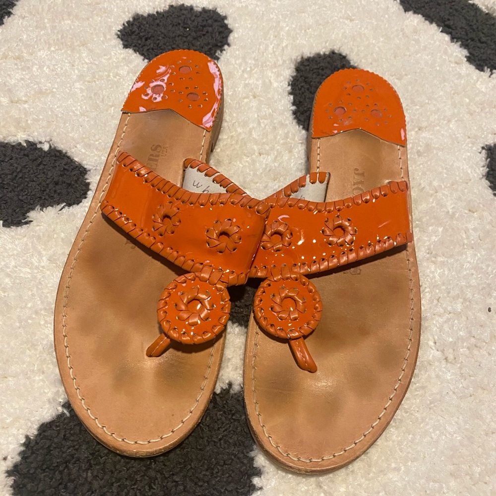 Orange Jack Rogers Flat Sandal